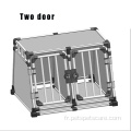 Pet Cage Dogs cat Travel Porte-bagages en métal à double porte